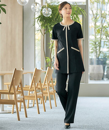 【MARY QUANT】全2色・チュニック（ニット・半袖・ホームウォッシャブル）