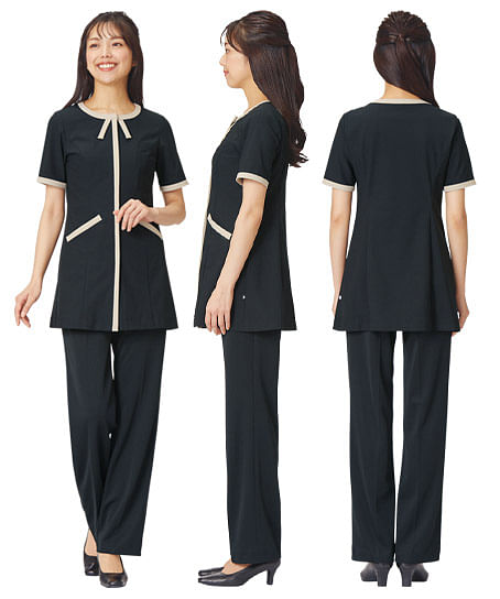 【MARY QUANT】全2色・チュニック（ニット・半袖・ホームウォッシャブル）