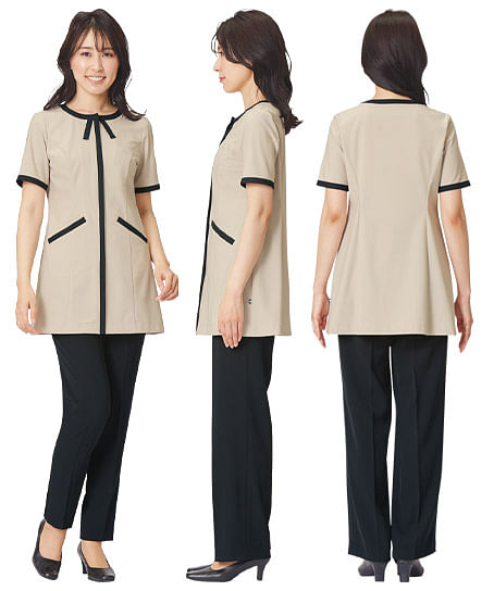 【MARY QUANT】全2色・チュニック（ニット・半袖・ホームウォッシャブル）
