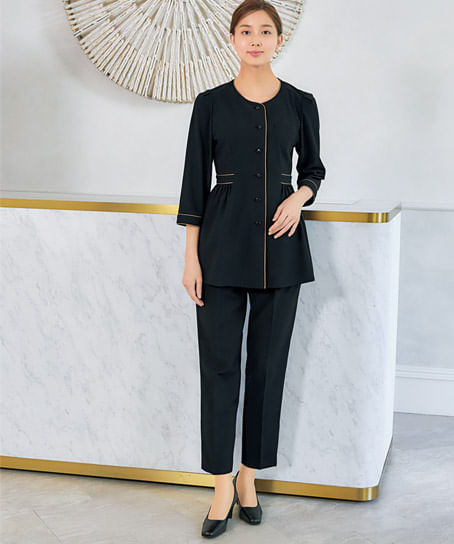 【MARY QUANT】チュニック（八分袖・ニット・吸汗速乾・防透性）