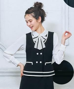 事務服・会社制服の通販の【ユニデポ 事務服】【MARY QUANT】全1色・ベスト（ストレッチ）