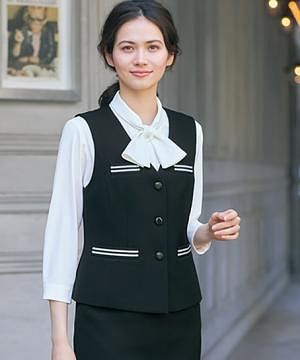 事務服・会社制服の通販の【ユニデポ 事務服】【MARY QUANT】全1色・ベスト（ストレッチ）
