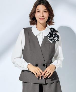 事務服・会社制服の通販の【ユニデポ 事務服】【MARY QUANT】ベスト（全2色・ストレッチ・ホームウォッシャブル））