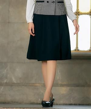 事務服・会社制服の通販の【ユニデポ 事務服】【MARY QUANT】スカート（フレア・58cm丈・ストレッチ）