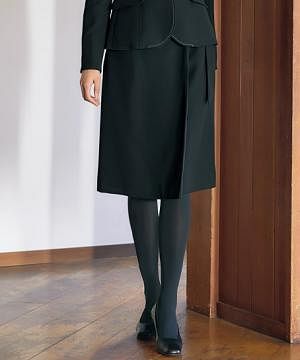 事務服・会社制服の通販の【ユニデポ 事務服】【MARY QUANT】スカート（ラップ・ストレッチ・抗ウイルス・65cm丈）