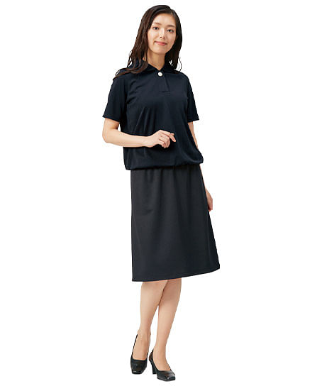 【MARY QUANT】至福のスカート（Aライン・ニット・防シワ・吸汗速乾・抗ウイルス・抗菌防臭・65cm丈/9号）