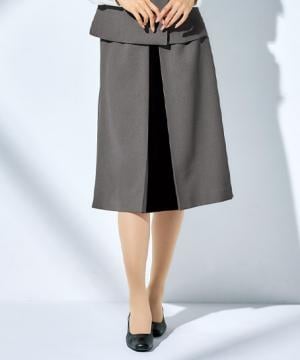 事務服・会社制服の通販の【ユニデポ 事務服】【MARY QUANT】スカート（全2色・ストレッチ・トリックウエスト・ホームウォッシャブル/70cm丈：9号）