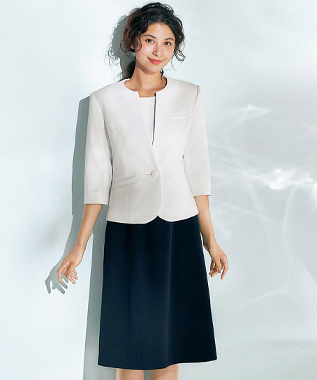 【MARY QUANT】ジャケット（ニット・防シワ・高通気・吸汗速乾・防汚加工SG）