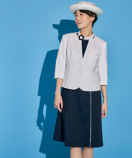 【MARY QUANT】ジャケット（ニット・防シワ・高通気・吸汗速乾・防汚加工SG）