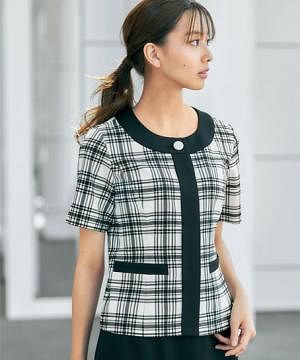 事務服・会社制服の通販の【ユニデポ 事務服】【MARY QUANT】サマージャケット（ストレッチ・グリーン購入法適合）