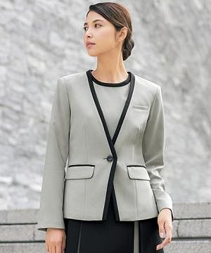 事務服・会社制服の通販の【ユニデポ 事務服】【MARY QUANT】全2色・ジャケット（ストレッチ・ホームウォッシャブル）