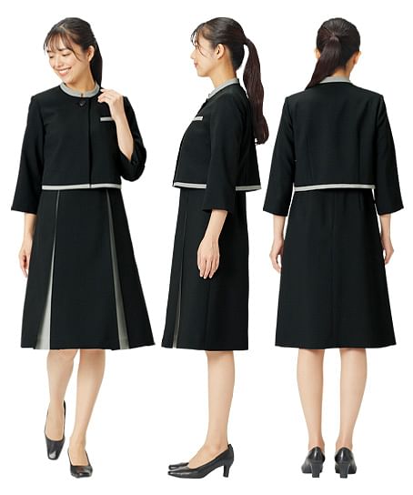 【MARY QUANT】全２色・ショートジャケット（八分袖・ストレッチ・ホームウォッシャブル）