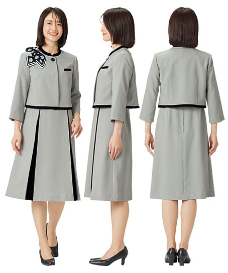 【MARY QUANT】全２色・ショートジャケット（八分袖・ストレッチ・ホームウォッシャブル）