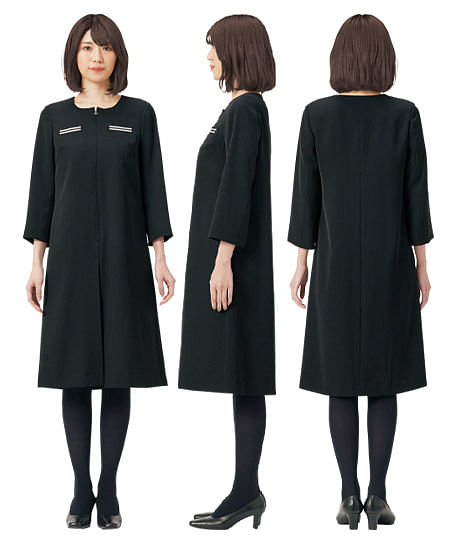 【MARY QUANT】全1色・ワンピース（八分袖・ストレッチ）