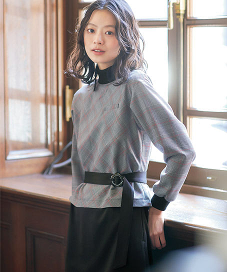 【MARY QUANT】全1色・ワンピース（九分袖・ニット・防シワ・吸汗速乾・抗ウイルス・抗菌防臭）