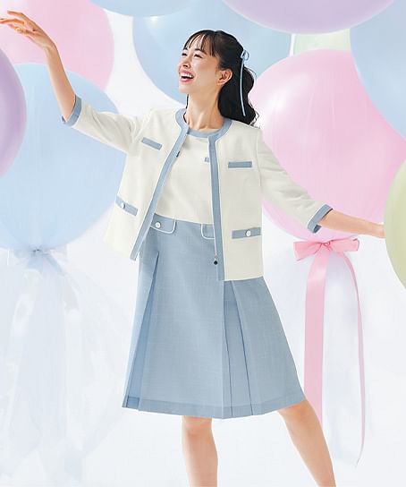 【MARY QUANT】全3色・ワンピース（七分袖・ストレッチ・ホームウォッシャブル）