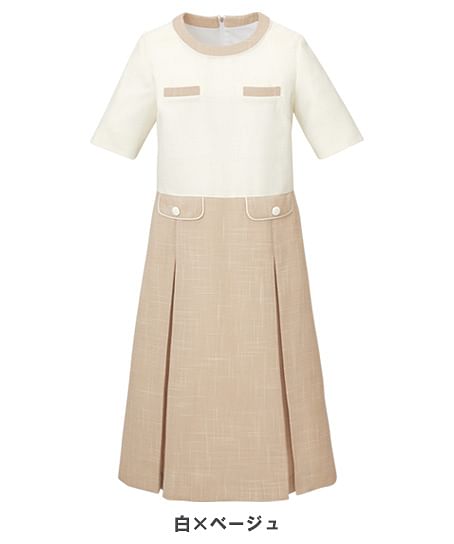 【MARY QUANT】全3色・ワンピース（七分袖・ストレッチ・ホームウォッシャブル）
