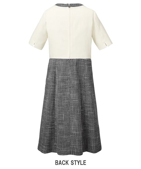 【MARY QUANT】全3色・ワンピース（七分袖・ストレッチ・ホームウォッシャブル）
