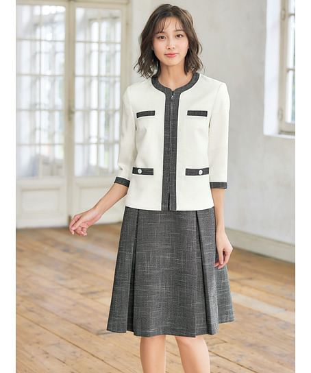 【MARY QUANT】全3色・ワンピース（七分袖・ストレッチ・ホームウォッシャブル）
