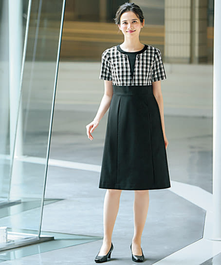 【MARY QUANT】全1色・ワンピース(ストレッチ・グリーン購入法適合・ホームウォッシャブル)