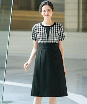 【MARY QUANT】全1色・ワンピース（ストレッチ・グリーン購入法適合・ホームウォッシャブル）