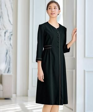 事務服・会社制服の通販の【ユニデポ 事務服】【MARY QUANT】ワンピース（ニット・吸汗速乾・防透性）