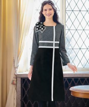 【MARY QUANT】ワンピース（全1色・ストレッチ・エコ素材・九分袖）