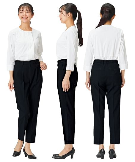 【MARY QUANT】テーパードパンツ（ストレッチ・裏地なし）