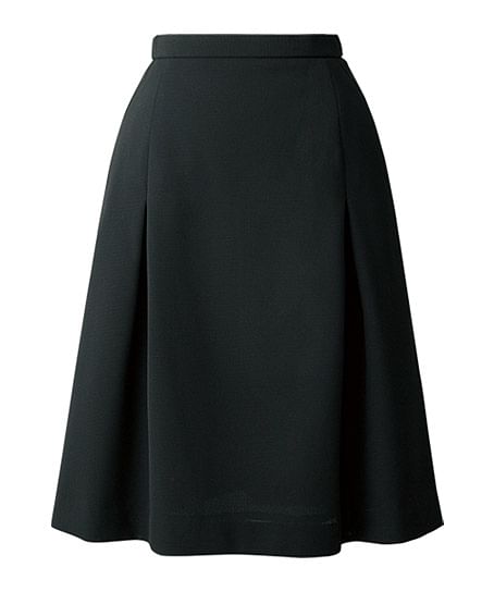 【YUKI TORII】全1色・スカート（Aライン・タック入り・ストレッチ・高通気・55cm丈）