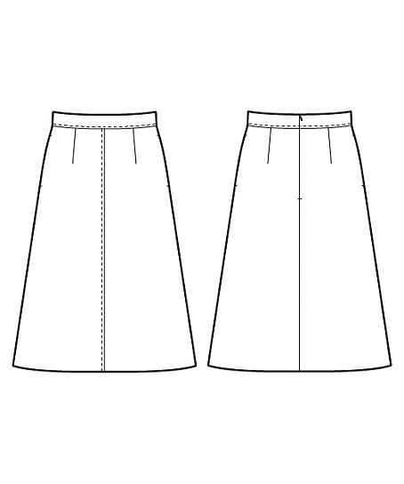 【YUKI TORII】全1色・スカート（Aライン・ストレッチ・高通気・60cm丈）