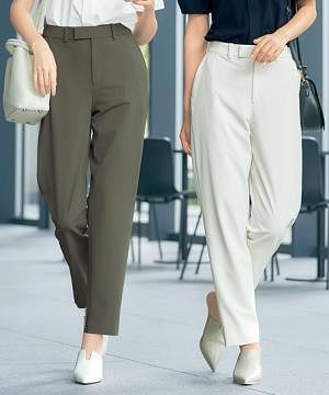 事務服・会社制服の通販の【ユニデポ 事務服】【YUKI TORII】パンツ（テーパード・ストレッチ・防汚加工・防透・UVカット）