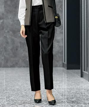 事務服・会社制服の通販の【ユニデポ 事務服】【YUKI TORII】全1色・パンツ（テーパード・ストレッチ・ウォッシャブル・66cm丈）