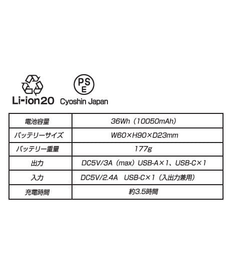 【長信ジャパン】11Vデバイスバッテリー