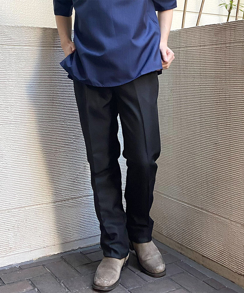 【全1色】脇ゴムパンツ（HACCP対応・裾ネット付・耐塩素加工・メンズ）