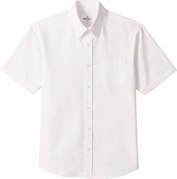 ユニフォーム・制服の通販の【ユニデポ】【全2色】ボタンダウンシャツ（半袖・男女兼用）