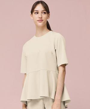 【MICHEL KLEIN】全3色・ミッシェルクラン チュニック（透け防止・制菌・制電・ストレッチ・レディース）