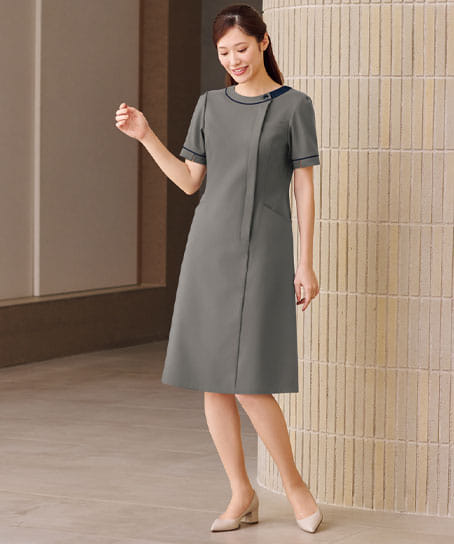 【全4色】ワンピース(ストレッチ・制電・吸汗速乾)