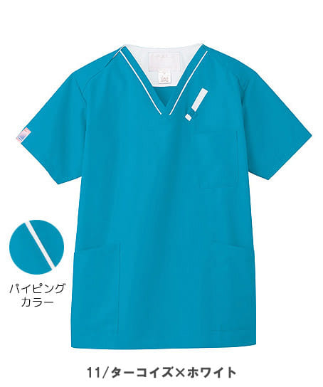 【全15色】PANTONEスクラブ（左胸斜めポケット・男女兼用）