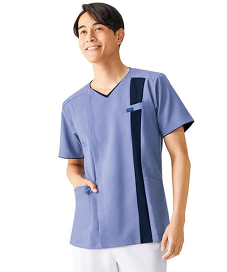 【全5色】ジップスクラブ (イージーケア・吸水速乾・メンズ)