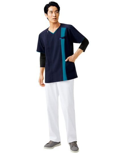 【全5色】ジップスクラブ (イージーケア・吸水速乾・メンズ)