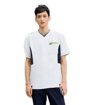 事務服・会社制服の通販の【ユニデポ 事務服】【全3色】ジップスクラブ（透け防止・制電糸・速乾・吸汗・ストレッチ・男女兼用）