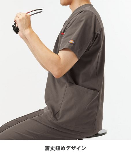 【Dickies】全4色　スクラブ（制電糸・速乾・吸汗・ストレッチ・男女兼用）