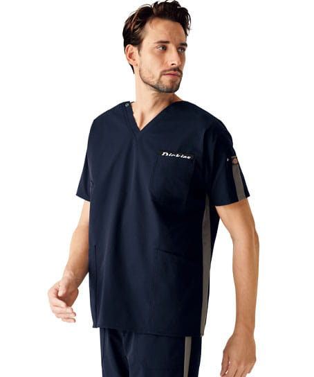 【Dickies】全3色 ディッキーズスクラブ(制電糸・速乾・吸汗・ストレッチ・男女兼用)