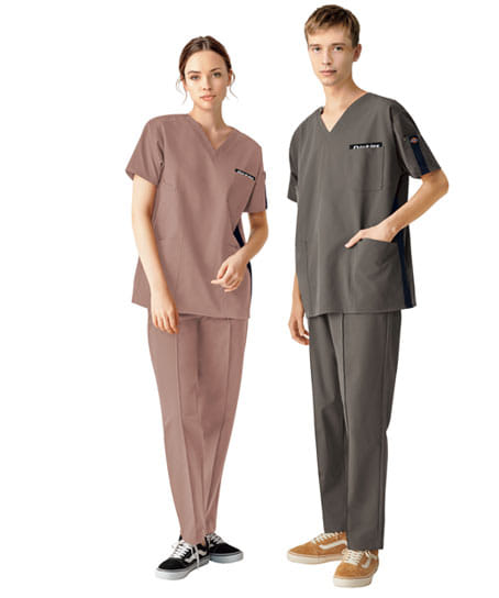 【Dickies】全3色 ディッキーズスクラブ(制電糸・速乾・吸汗・ストレッチ・男女兼用)