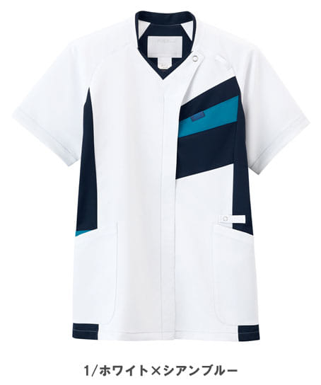 【全2色】ジップスクラブ（透け防止・制電糸・速乾・吸汗・ストレッチ・男女兼用）