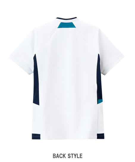 【全2色】ジップスクラブ（透け防止・制電糸・速乾・吸汗・ストレッチ・男女兼用）