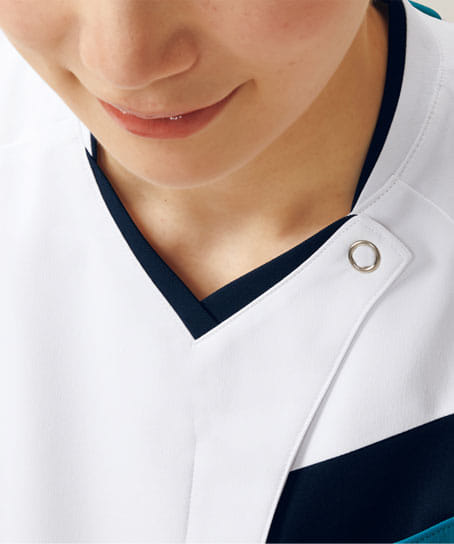 【全2色】ジップスクラブ（透け防止・制電糸・速乾・吸汗・ストレッチ・男女兼用）