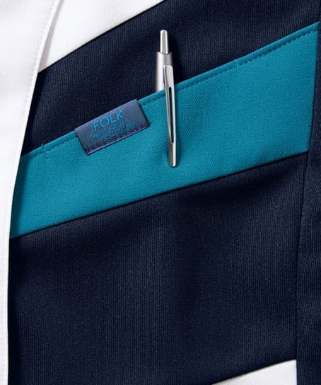 【全2色】ジップスクラブ(透け防止・制電糸・速乾・吸汗・ストレッチ・男女兼用)