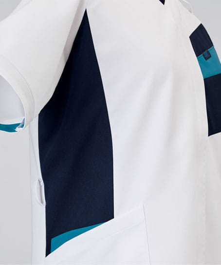 【全2色】ジップスクラブ(透け防止・制電糸・速乾・吸汗・ストレッチ・男女兼用)