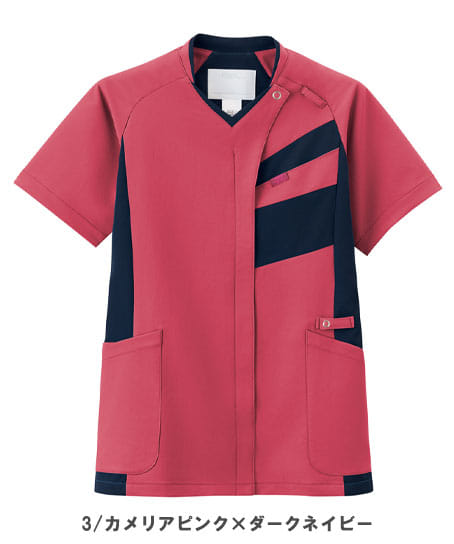 【全2色】ジップスクラブ(透け防止・制電糸・速乾・吸汗・ストレッチ・男女兼用)